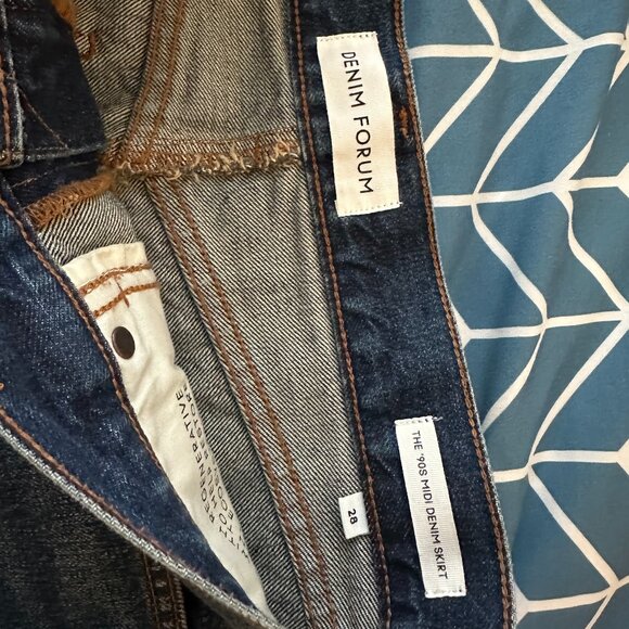 Denim Forum "The 90s" Midi Denim Skirt - Picture 2 of 3